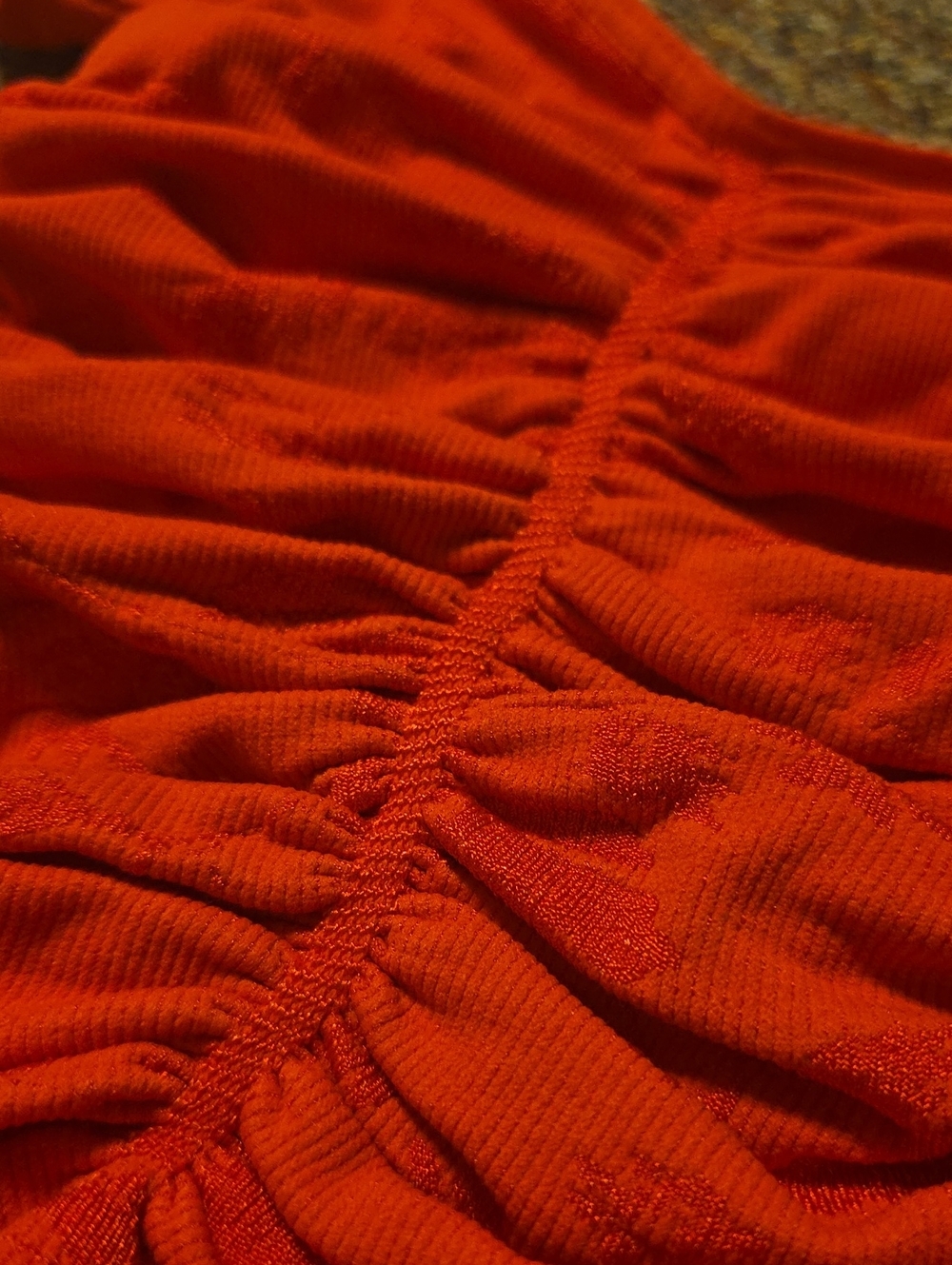Free People Red Ruffle Top Womens Extra Small - Picture 2 of 4
